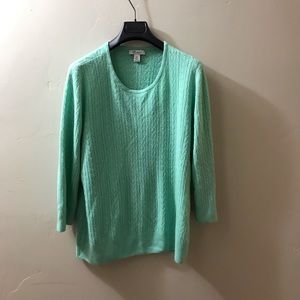 Soft, cashmere, elbow length sweater